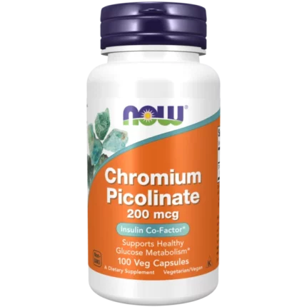 NOW Foods Chromium Picolinate 100 Vcaps Régulation du