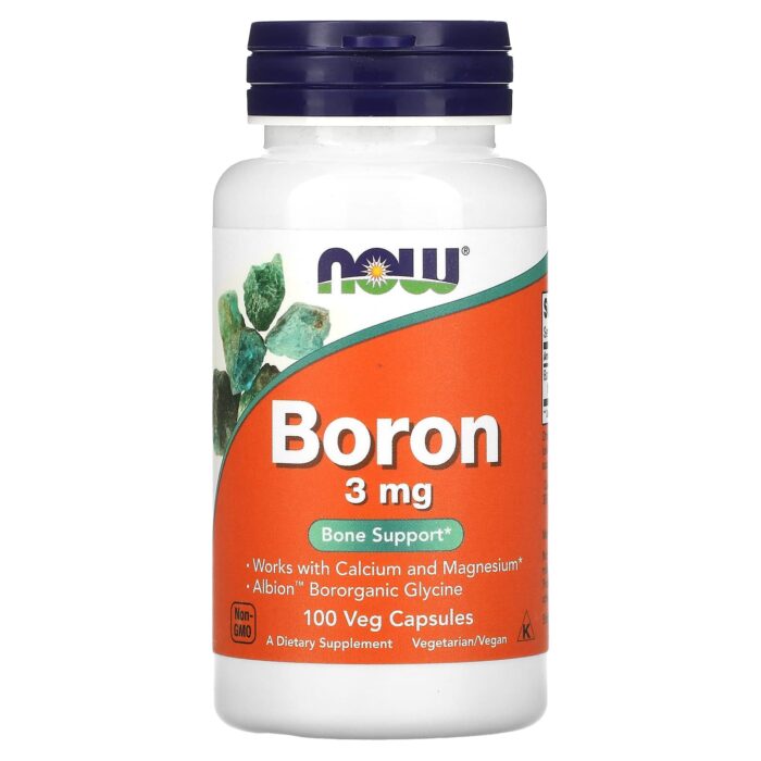 NOW FOODS - Boron 3 mg - 100 Capsules