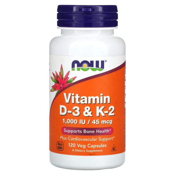 NOW Foods Vitamin D-3 & K-2, 120 VCaps