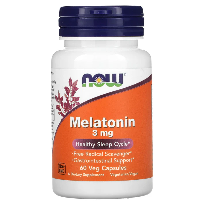 Mélatonine 3 mg, 60 Veg Caps de Now Foods