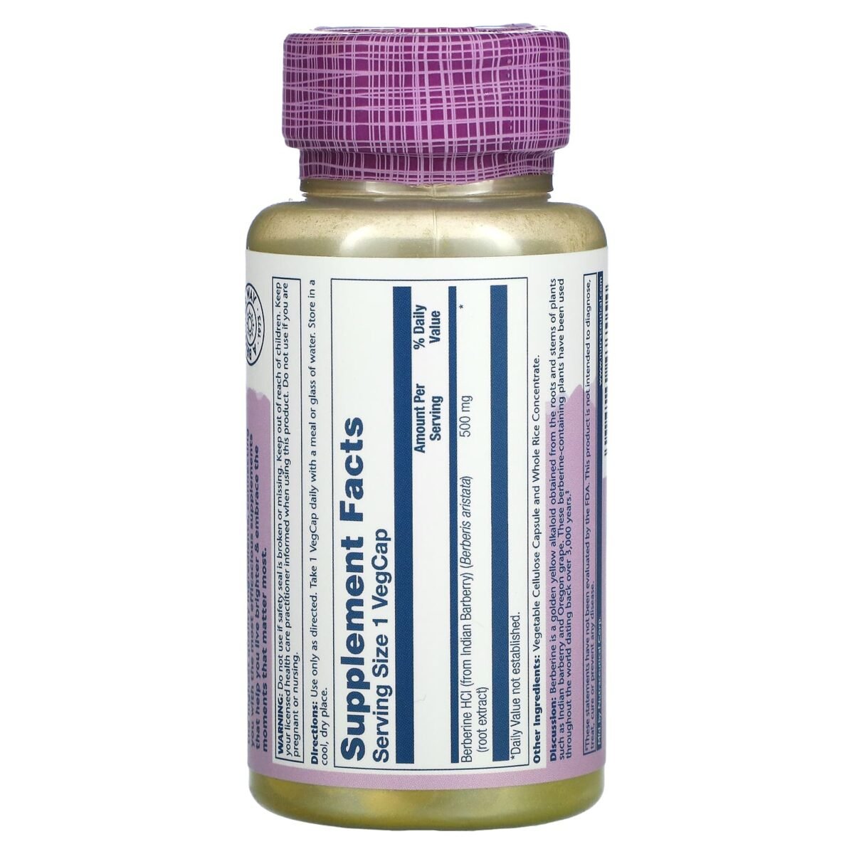 Solaray, Berberine 500, 60 VegCaps