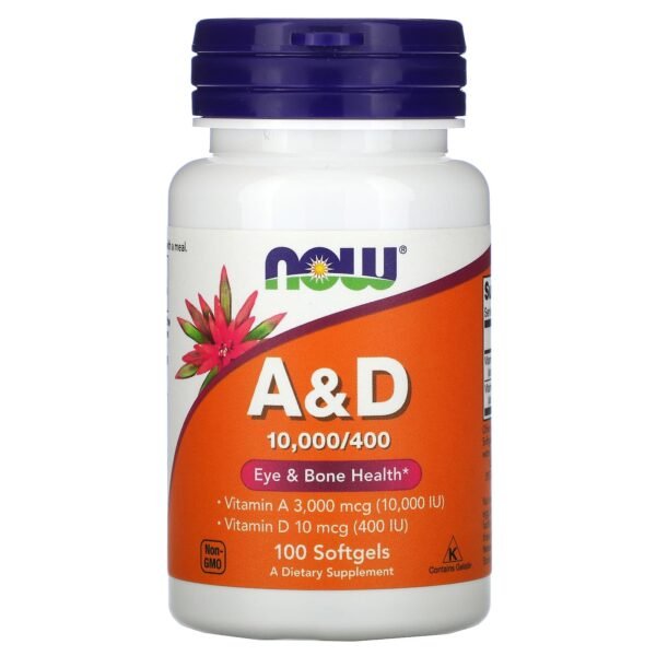 Now Foods, A & D 10,000/400, 100 Softgels