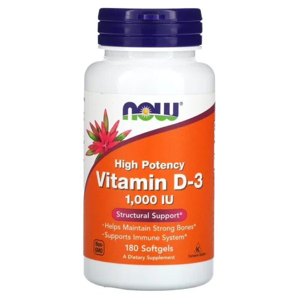 Now Foods, D-3 1000 IU, 180 Softgels