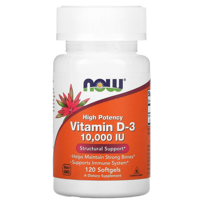 Now Foods, VITAMIN-D3 10,000 IU, 120 Softgels