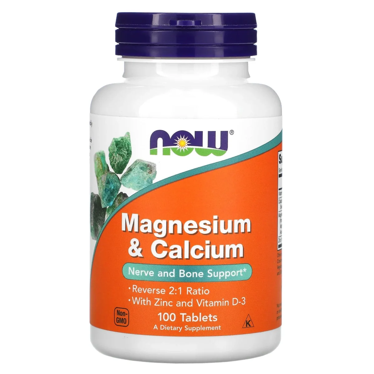 Now Foods, Magnesium & Calcium 1:2 Ratio, 100 Tablets 