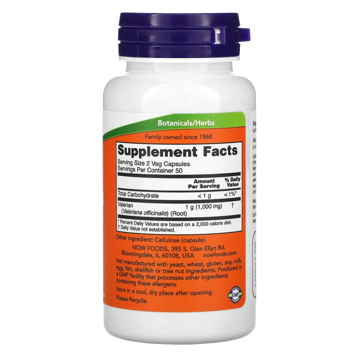 Now Foods, Valerian Root 500 mg, 100 Capsules