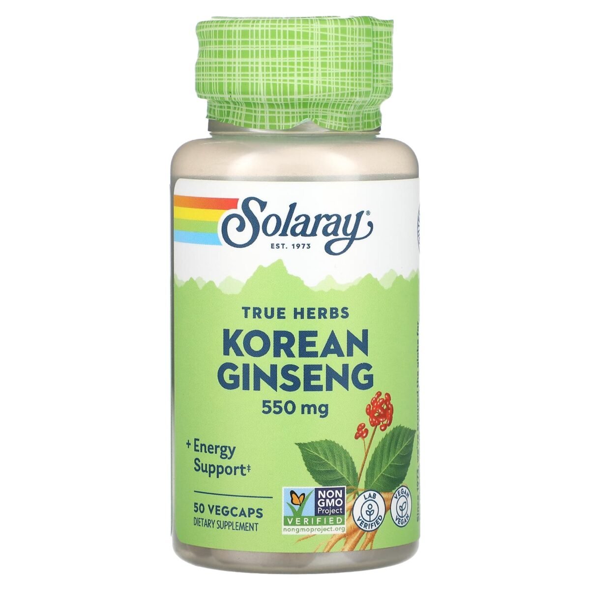 Solaray – True Herbs – Korean Ginseng 550 mg – 50 VegCaps