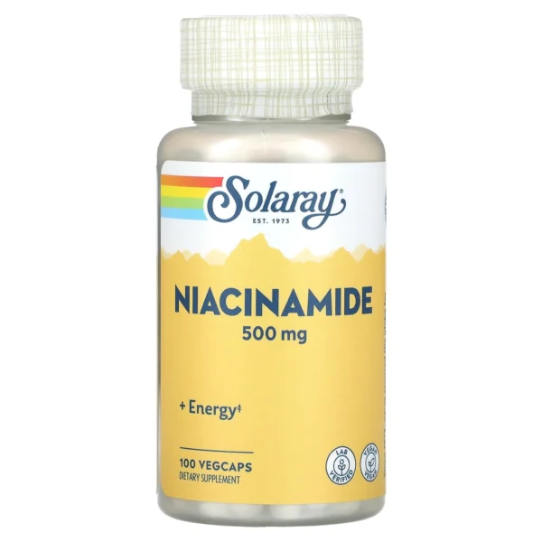 ✨ Solaray – Niacinamide 500 mg – 100 VegCaps