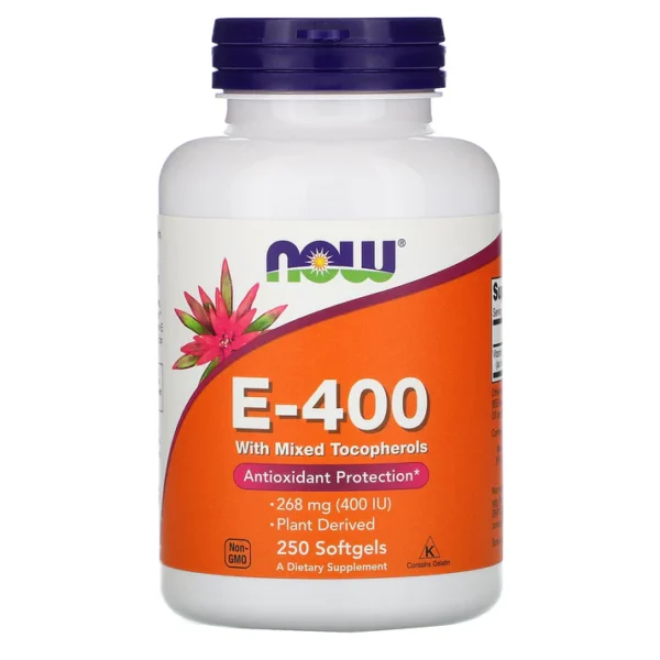 Now Foods, E-400 with Mixed Tocopherols, 268 mg (400 IU), 250 Softgels