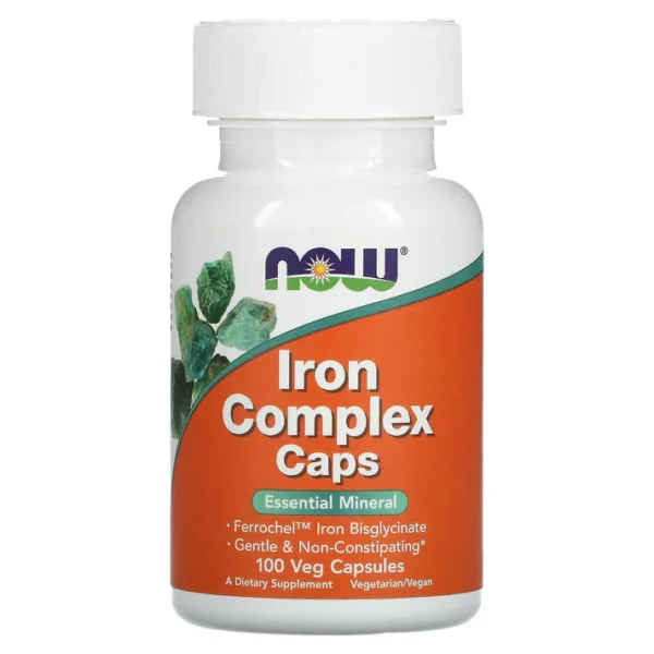 Now Foods, IRON COMPLEX CAPS (GLYCINATE) , 100 Veg Caps