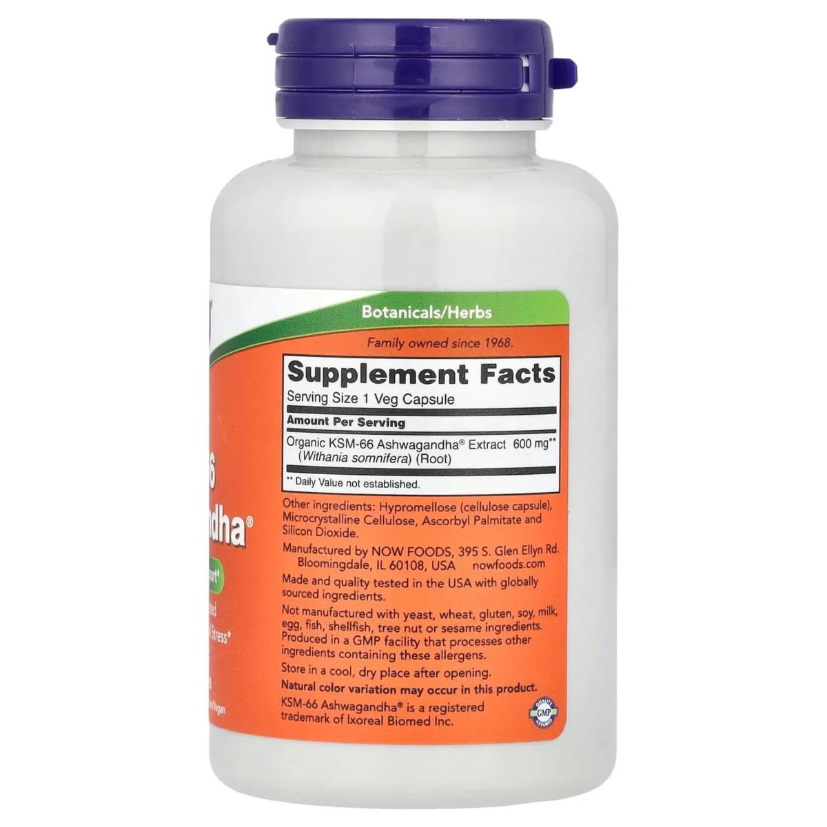 Now Foods, KSM-66 Ashwagandha®, 600 mg, 90 Veg Capsules