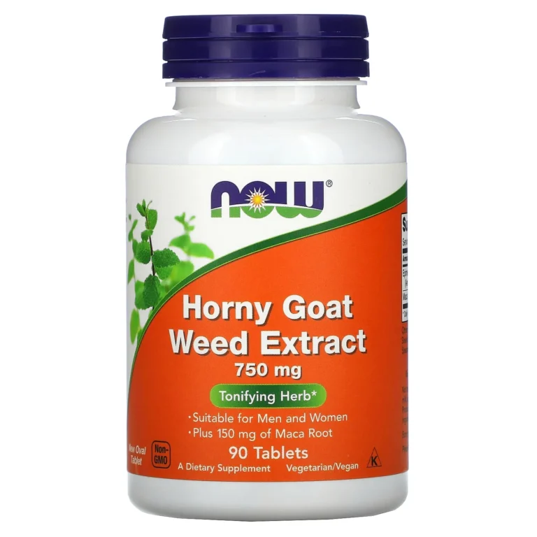 Now Foods, HORNY GOAT WEED 750MG 90, 90 Tablets
